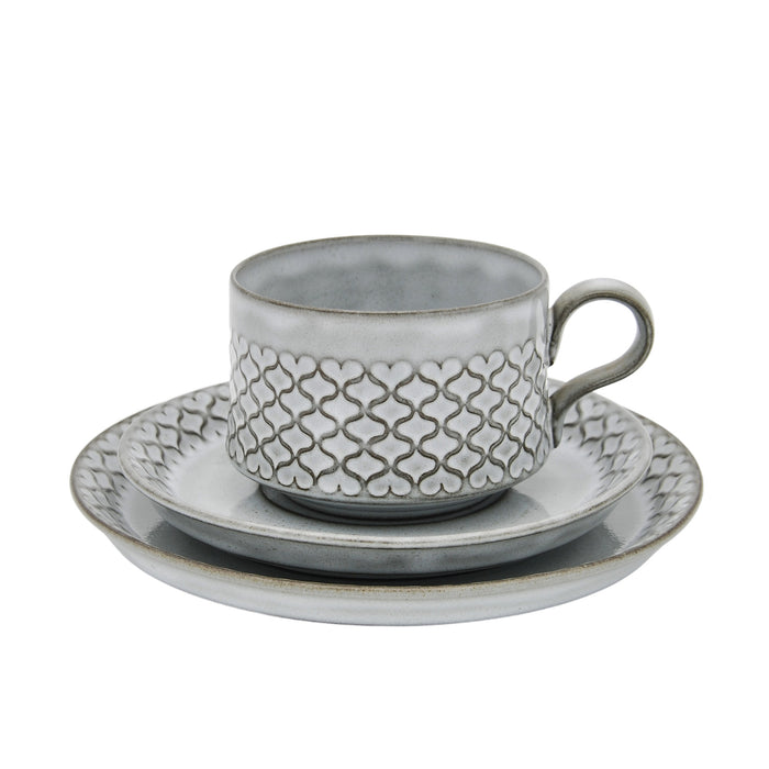 J.H. Quistgaard Cordial Tea Cup Trio, vintage Cup, Soucer & plate Quistgaard Kronjyden / Nissen