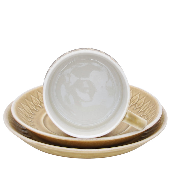 J.H. Quistgaard Relief Tea Cup Trio, vintage Cup, Soucer & plate Quistgaard