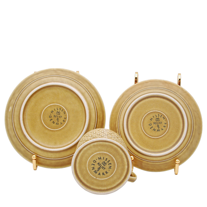 J.H. Quistgaard Relief Tea Cup Trio, vintage Cup, Soucer & plate Quistgaard