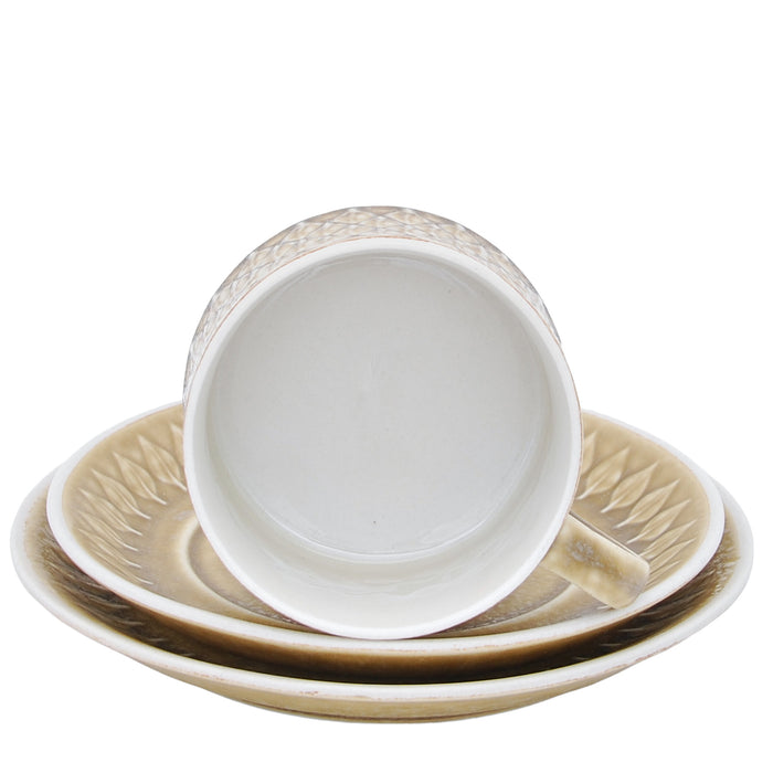 J.H. Quistgaard Relief Tea Cup Trio, vintage Cup, Soucer & plate Quistgaard