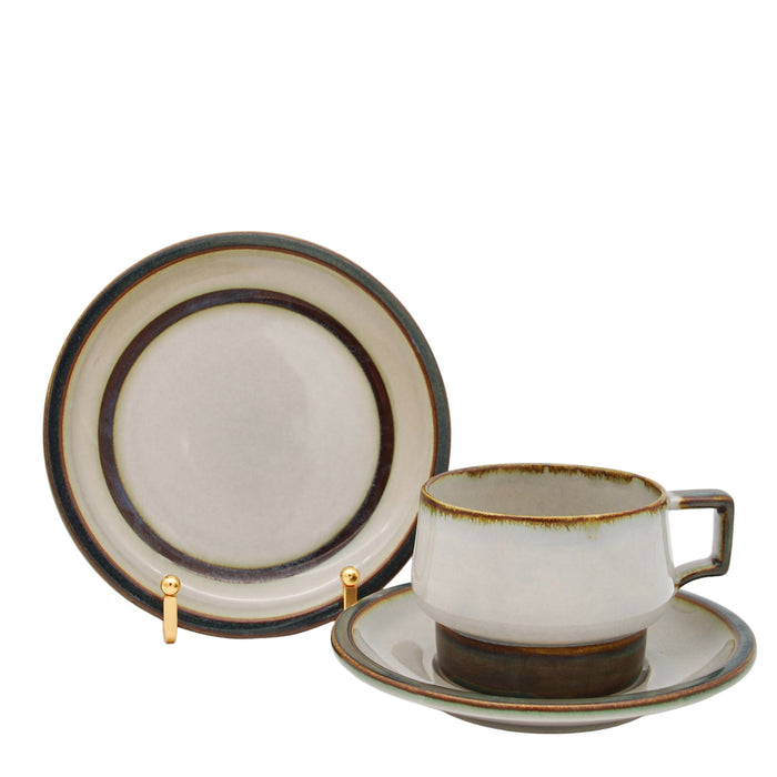 J.H. Quistgaard Tema Tea Cup Trio, vintage